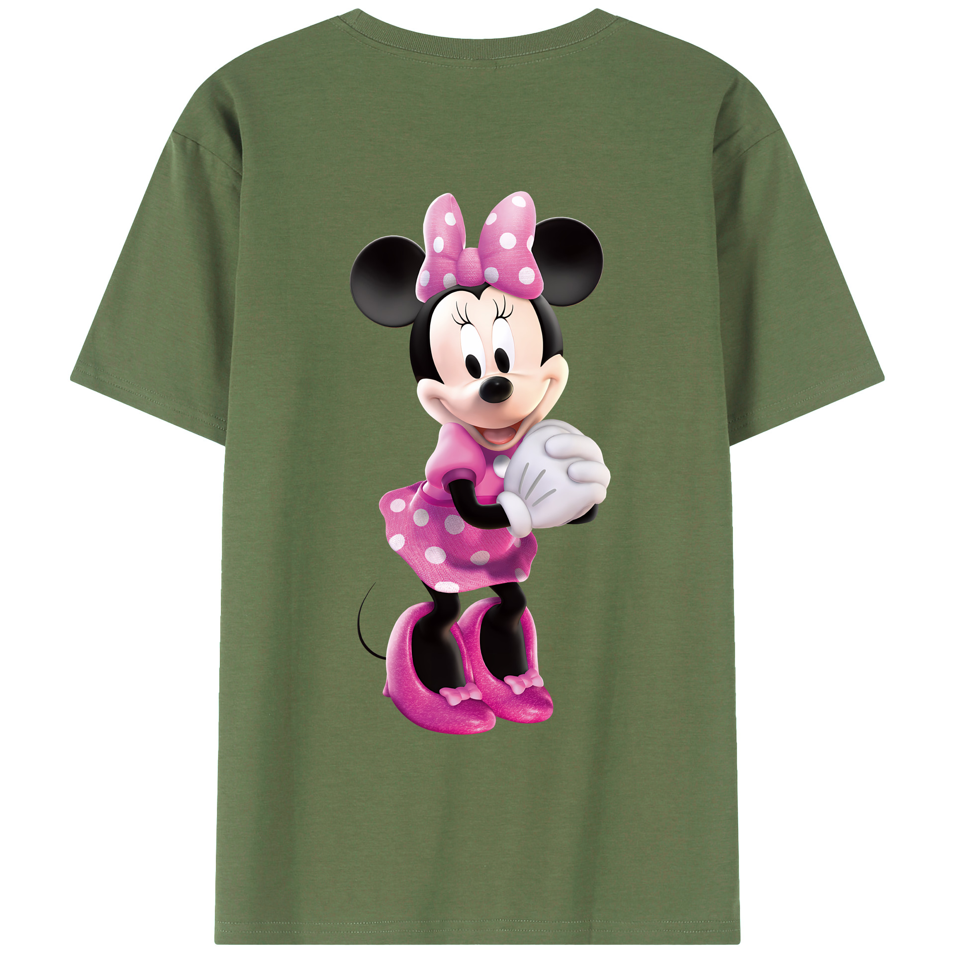 （画像用） ミッキーマウス Mickey Mouse 綿100％ メンズ半袖Tシャツ（バックプリント） 通気性